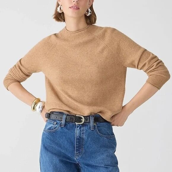NWT J CREW Rollneck™ sweater in Supersoft yarn in Brown/grey - Picture 4 of 7